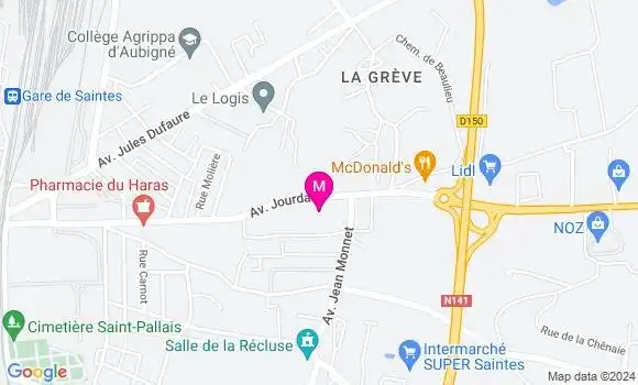 Localisation Dr Irène Bondard