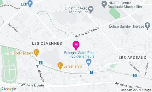 Localisation Dr Caroline Sagnes