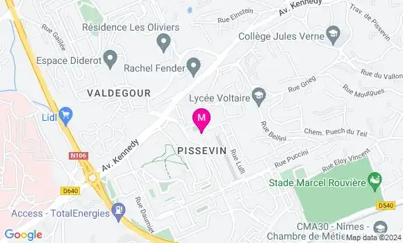 Localisation Dr Oriane Castellani
