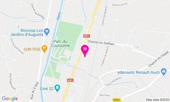 Localisation Dr Valérie Cazaux Saysset