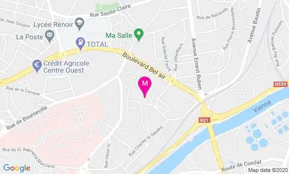 Localisation Dr Isabelle Rebeyrotte Boulegue