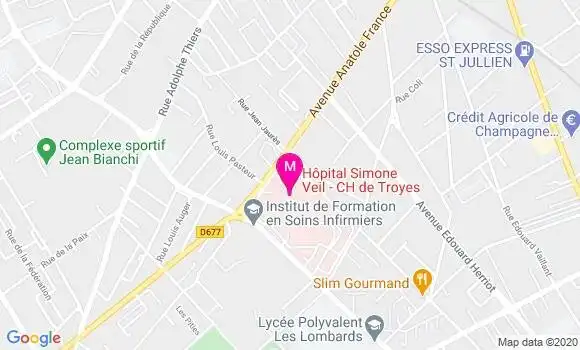 Localisation Dr Brigitte Zimmermann