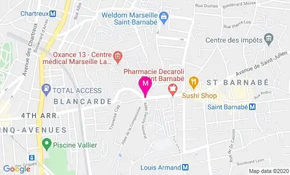 Localisation Dr Odile Bence