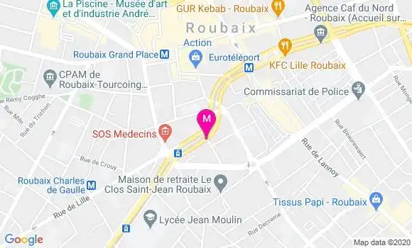 Localisation Dr Thierry Defroyenne