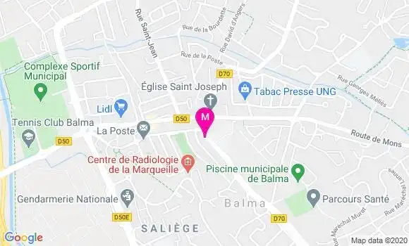 Localisation Dr Marie Françoise Fabre