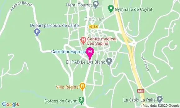 Localisation Dr Carole Duchassin Dubaut