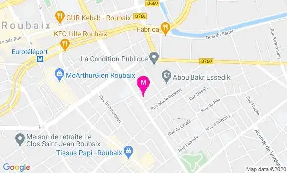 Localisation Dr Nicolas Vanlierde