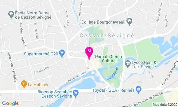 Localisation Dr Claudine Moineau