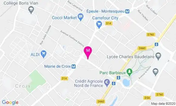 Localisation Dr Philippe De Lattre