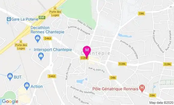 Localisation Dr Frédérique Brillant