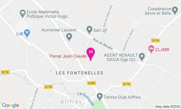 Localisation Dr Jean Claude Parrat