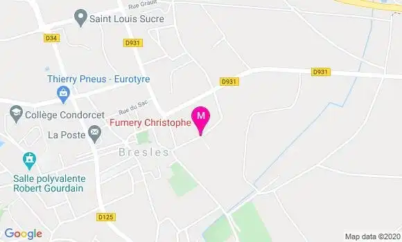 Localisation Dr Christophe Fumery
