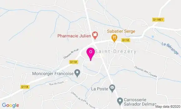 Localisation Sabine Palatan Conduzorgues