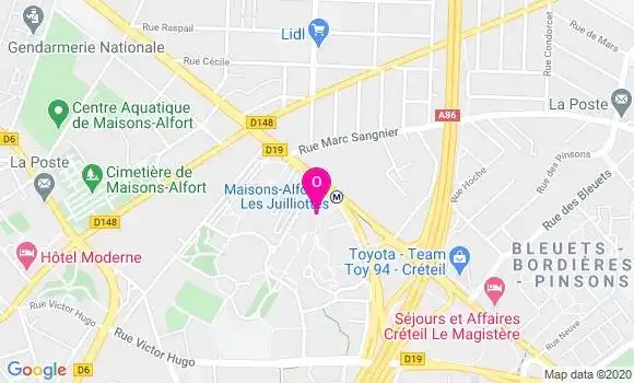 Localisation Myriam Cousin
