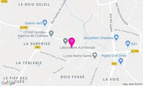 Localisation Sarah Hege