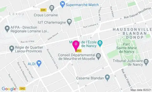 Localisation Emilie Andre