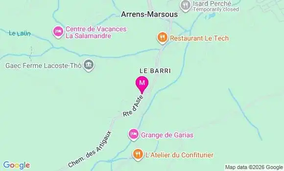 Localisation Elisabeth Larrieu Dessus