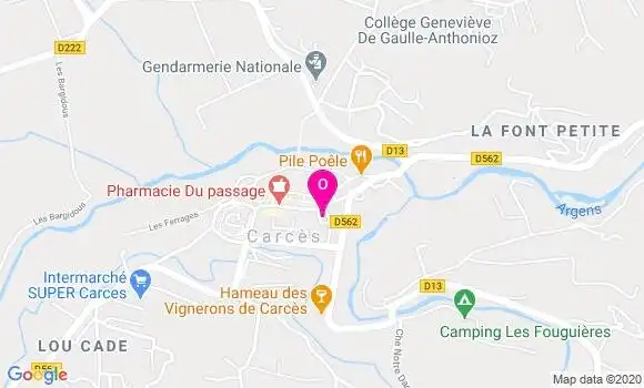 Localisation Carine Saplairoles