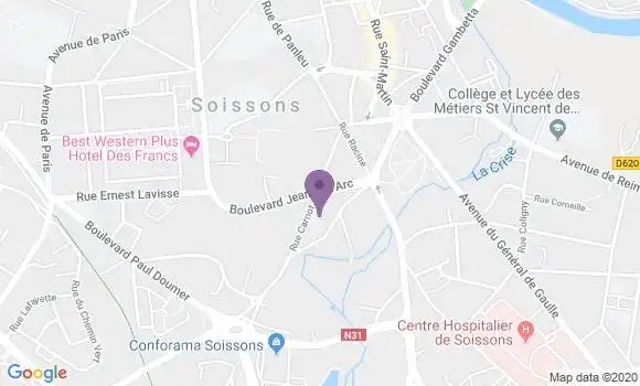 Localisation Valentine Henonin
