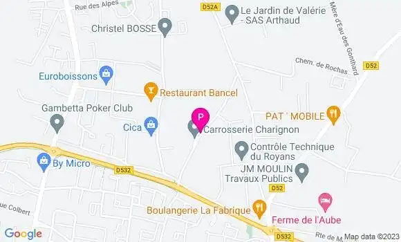 Localisation Charlene Sarrazin