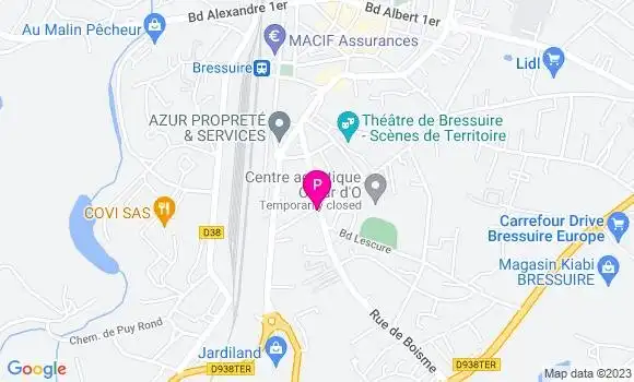 Localisation Laurine Brangeon