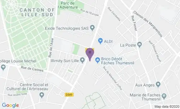 Localisation Aude Carpentier Wemeau